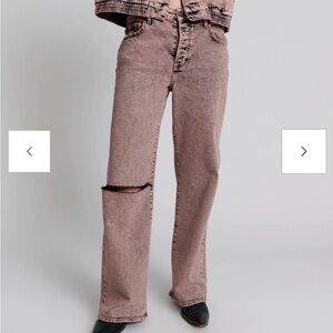 NWT One Teaspoon Women's Mid Waist Wide Leg